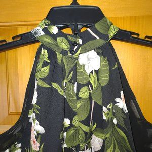 Rachel Zoe High Neck Floral Halter Top  S